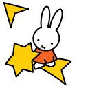 Miffy & Friends Miffy on Shooting Star and Moon