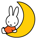 Miffy & Friends Miffy on Shooting Star and Moon