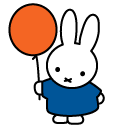 Miffy & Friends Miffy with a Balloon and a Kite