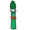 VeggieTales Archibald Asparagus and his Bow Tie