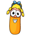 VeggieTales Laura Carrot and a Bow