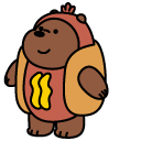 We Bare Bears Hot Dog Grizzly