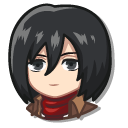 Chibi Attack on Titan Mikasa Ackerman and her Red Scarf
