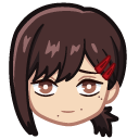 Chibi Chainsaw Man Kobeni and a Knife