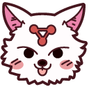 Chibi Jujutsu Kaisen Megumi and White Divine Dog