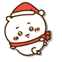 Chiikawa and Momonga in Christmas Outfits