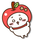 Chiikawa and Usagi in Apple and Strawberry Outfits