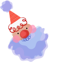 Christmas Aquarelle Santa and Bird