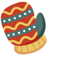 Christmas Glove and Wreath