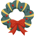 Christmas Glove and Wreath