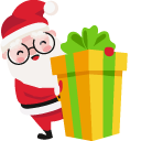 Christmas Santa and Present
