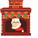 Christmas Santa Stuck in Chimney