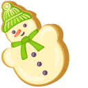 Christmas Snowman Cookie and Snowflake Cookie