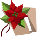 Christmas Wish List with Poinsettia
