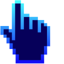 Dark and Glowing Blue Pixel