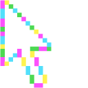 White Icing with Colorful Sparkles Pixel