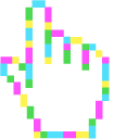 White Icing with Colorful Sparkles Pixel