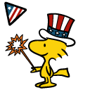 Peanuts Independence Day with Snoopy and Woodstock