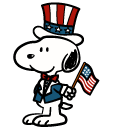 Peanuts Independence Day with Snoopy and Woodstock