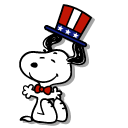 Peanuts Snoopy and Woodstock Celebrating the 4th of July
