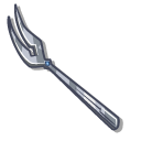 Cookie Run Ash Salt Cookie and a Fork Spear