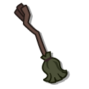 Cookie Run Elphaba Cookie and a Broom
