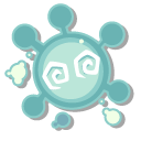 Cookie Run Pom-Pom Dough Cookie and a Spore