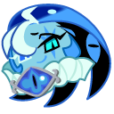 Cookie Run Shadow Milk Cookie and Staff