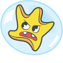 Cuphead Yellow and Pink Bubble Stars