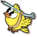 Cuphead Yellow and Pink Nail Birds