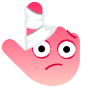 Cursoji - Frowning Face and Head Bandage