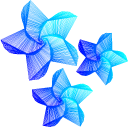 Blue Geometric Stars
