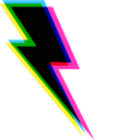CMYK Lightning Bolt