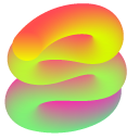 Colorful 3D Abstract Fluid Shapes