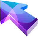 Purple and Blue Abstract 3D