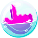 Purple Cursor in Soap Bubble