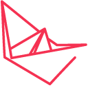 Red Line Paper Plane and Boat