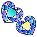 Stained Glass Hearts