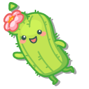 Cute Cactus with a Pink Flower