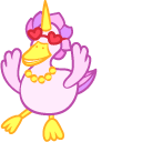 Cute Duck Unicorn Love to Party