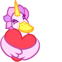 Cute Duck Unicorn Love
