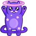 Cute Space Cat Happy