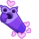 Cute Space Cat in Love