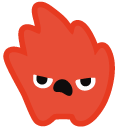 Cute Anrgy and Surprised Flame
