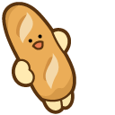 Cute Baguette and Loaf of Bread