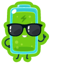 Cute Battery in Sunglasses