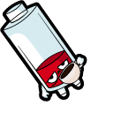 Cute Battery with Coffee