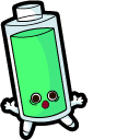 Cute Battery with Coffee