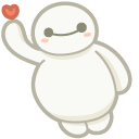 Cute Big Hero 6 Baymax and Heart