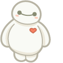 Cute Big Hero 6 Baymax and Heart